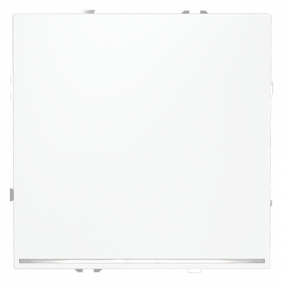 Выключатель встраиваемый VOLTUM S70 одноклавишный с подсветкой 10А, (белый матовый) VLS010202