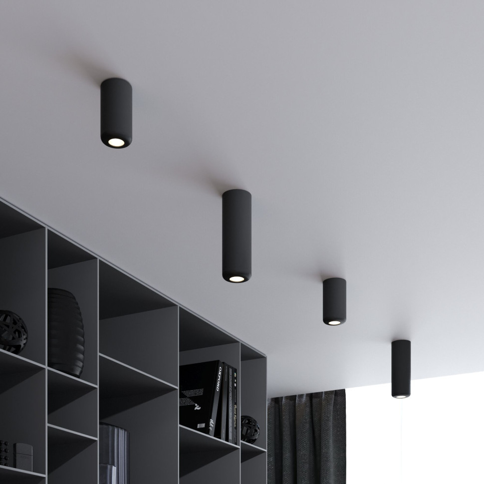 Светильник потолочный светодиодный 10W 4000K чёрный 25044/LED