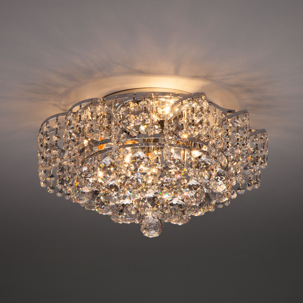 Хрустальная потолочная люстра 16017/6 хром