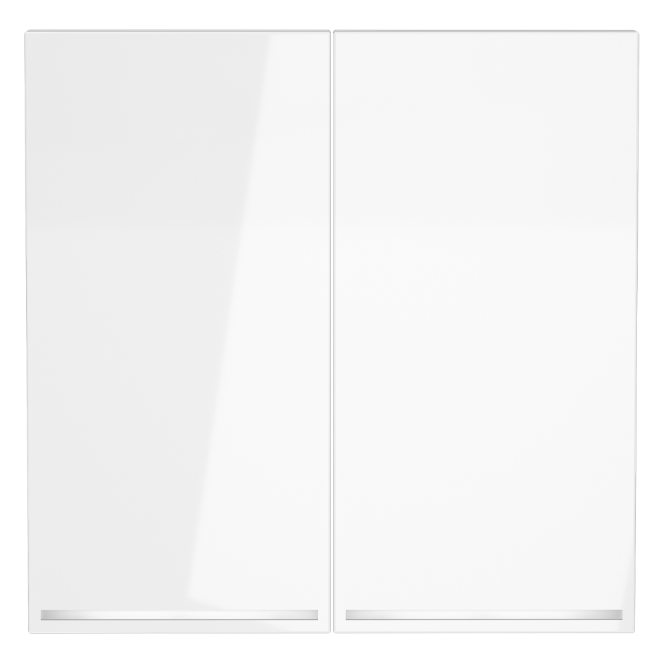 Клавиши для выключателя/переключателя двухклавишного с подсветкой, S70 (белый глянцевый)