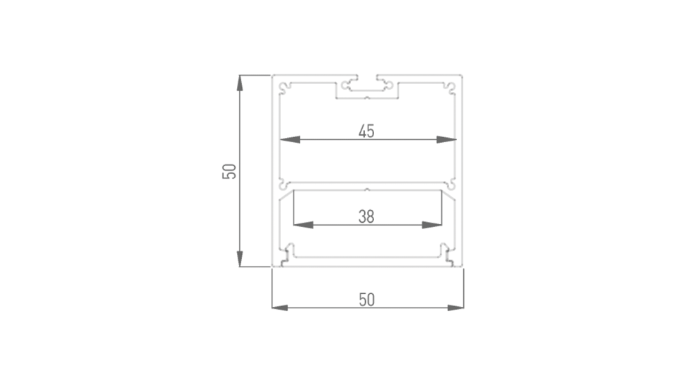  DesignLed Подвесной/накладной алюминиевый профиль Design LED LS 5050, 2500 мм, белый, LS.5050-W-R