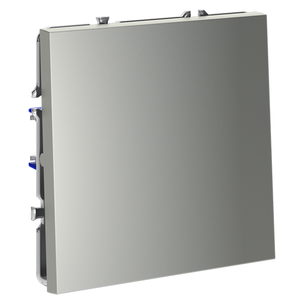 Проходной переключатель встраиваемый VOLTUM S70 одноклавишный 10А, (сталь)