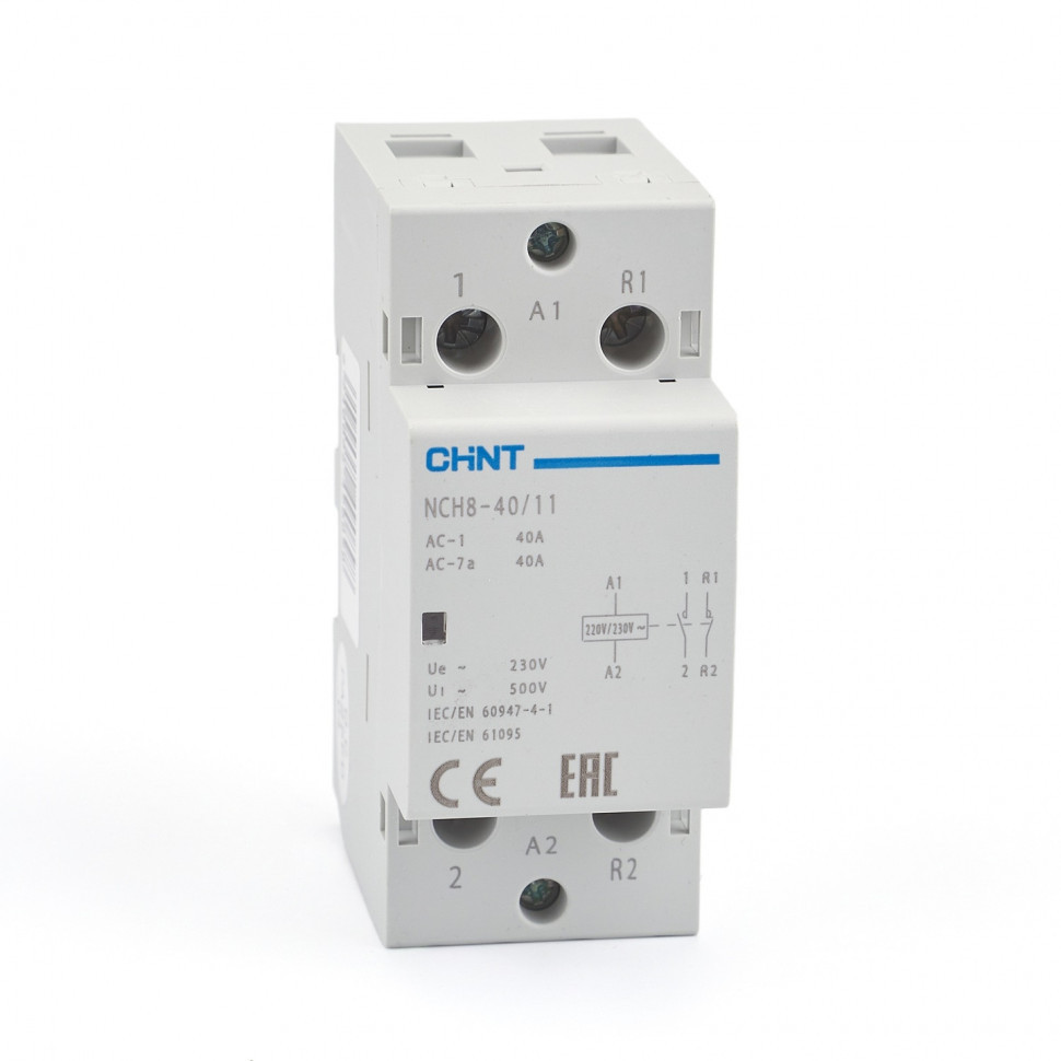 Модульный контактор CHINT NCH8-40/11 40A 1НЗ+1НО AC 220В/230В 50Гц 256083