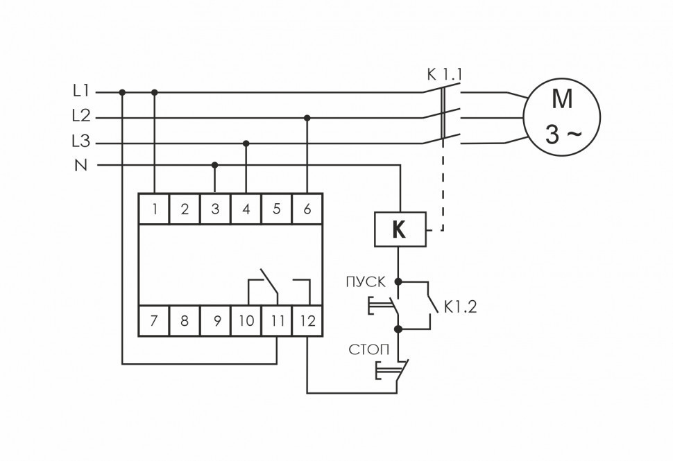 Реле контроля наличия, асимметрии фаз CZF-311