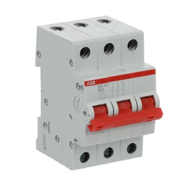 Рубильник ABB SHD203/50 | 50А | 3 полюса | 10кА | AC/DC