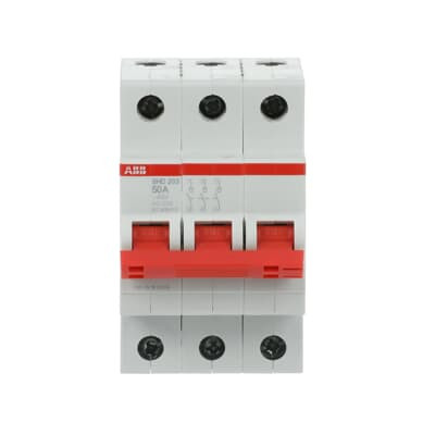 Рубильник ABB SHD203/50 AC/DC 3P 50A 10кА 2CDD273111R0050
