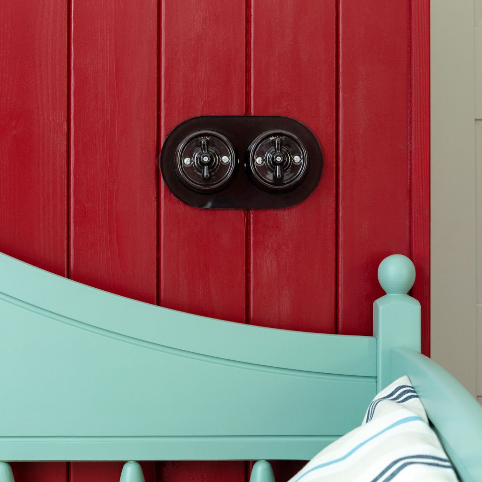 Рамка из стекла на 2 поста черный W0025108