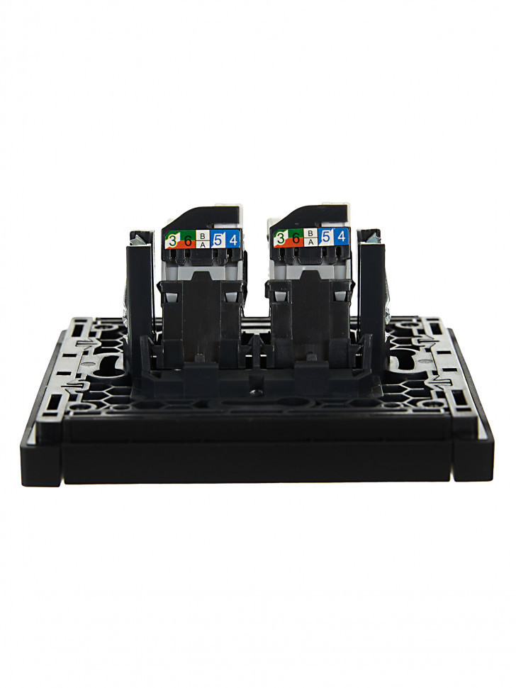 FORTE&PIANO Розетка компьютерная двойная RJ45 кат.5E FP133 черный IEK