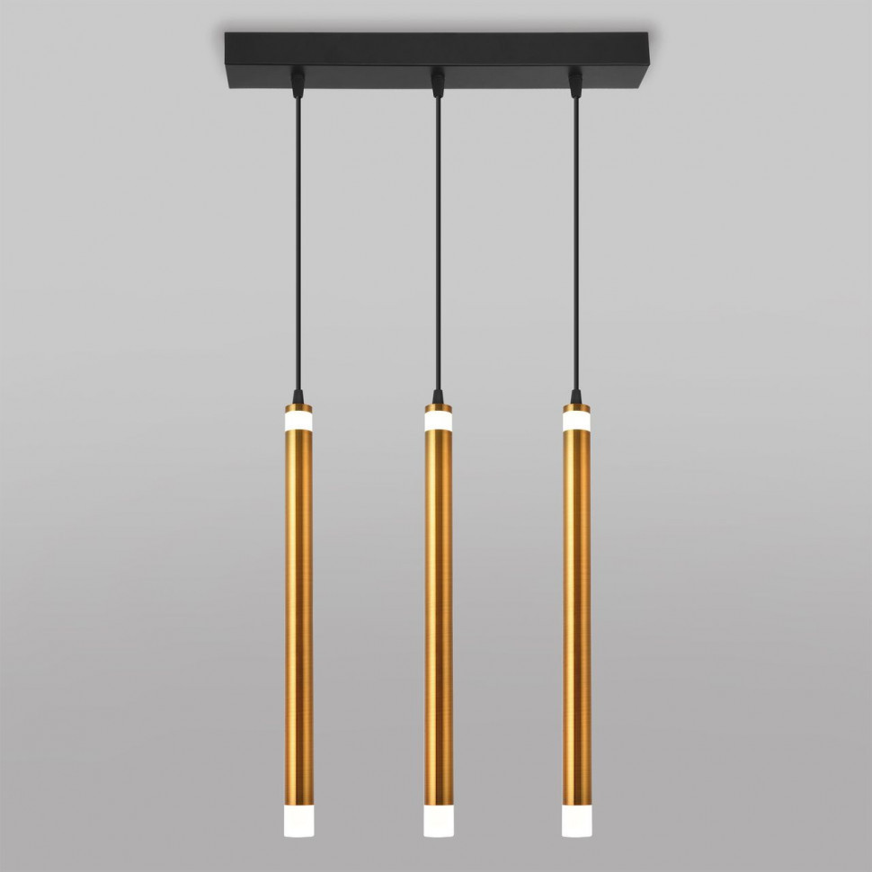 Подвесной светодиодный светильник Eurosvet Maestro 50133/3 LED бронза