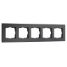 Рамка из стекла на 5 постов Senso черный soft-touch W0053108