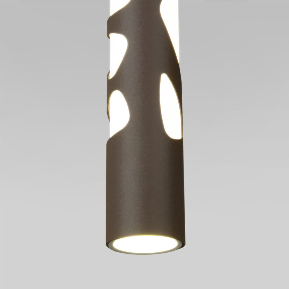 Подвесной светодиодный светильник DLR037 12W 4200K кофейный