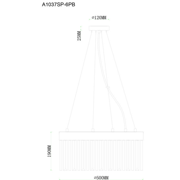 Подвесной светильник Arte Lamp Francheska A1037SP-6PB