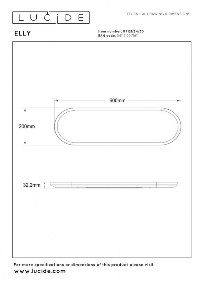 Потолочный светильник Lucide Elly 07121/24/30