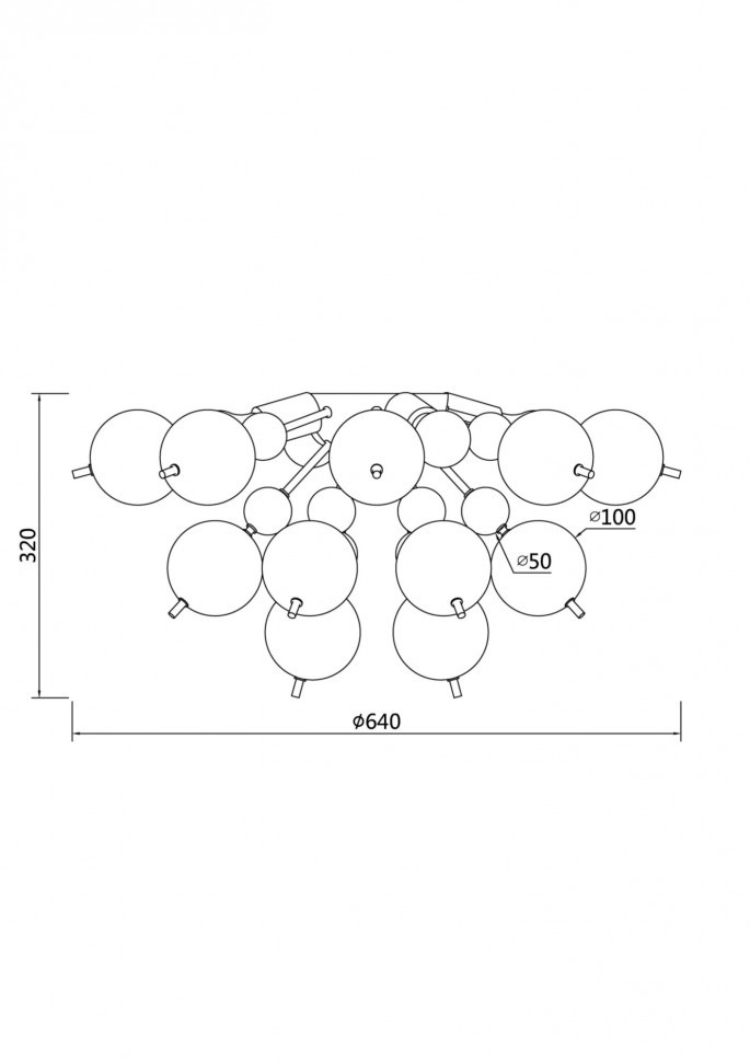 Потолочный светильник Maytoni MOD133CL-04BS