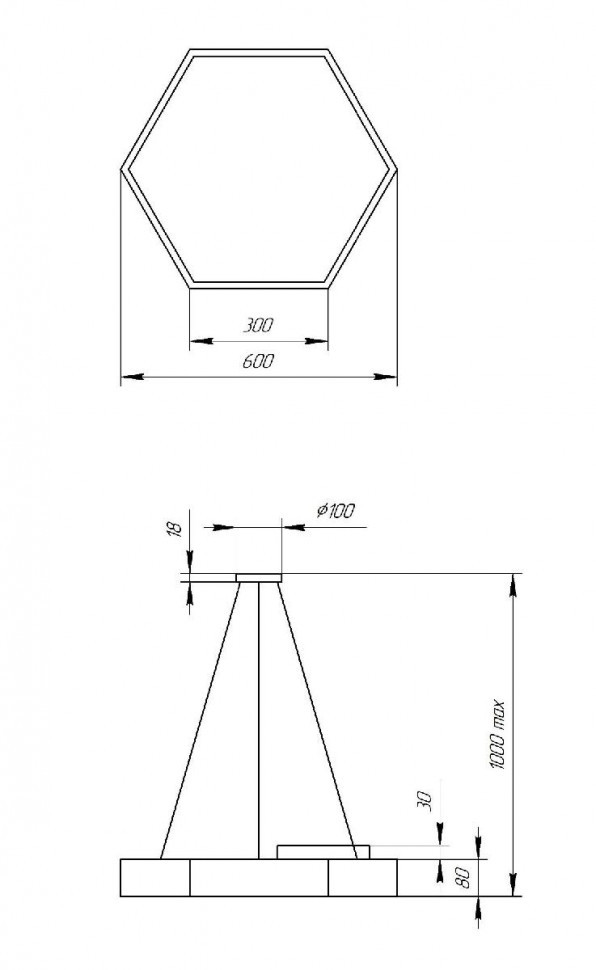 Подвесной светильник Эра Geometria SPO-121-W-40K-038 Б0050550