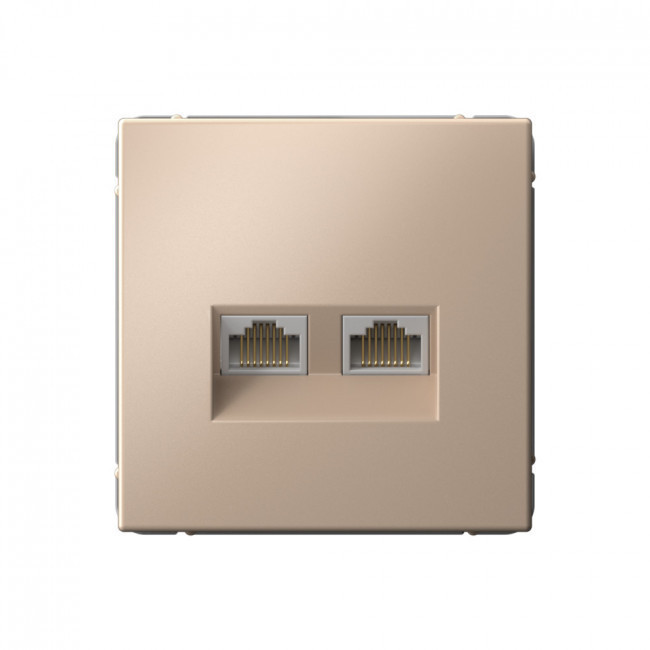 Розетка двойная Schneider Art Gallery RJ-45 кат. 6a, Песочный GAL001288