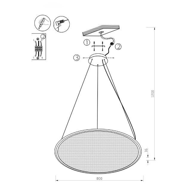 Подвесной светильник Lumien Hall Belgin LH8030/1PS-SBK