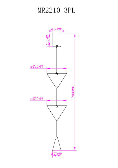 Подвесной светильник Myfar Maretta MR2210-3PL