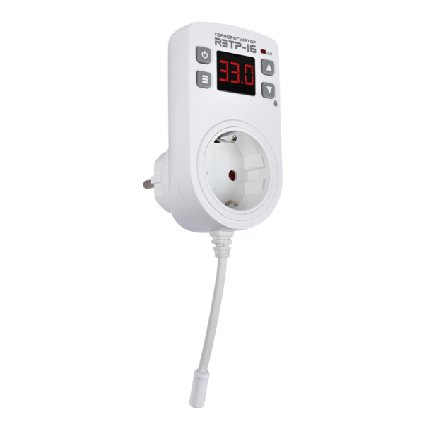 Терморегулятор розеточный RE ТР-16 2m ROSTOKELECTRO (DigiTop) RE ТР-16