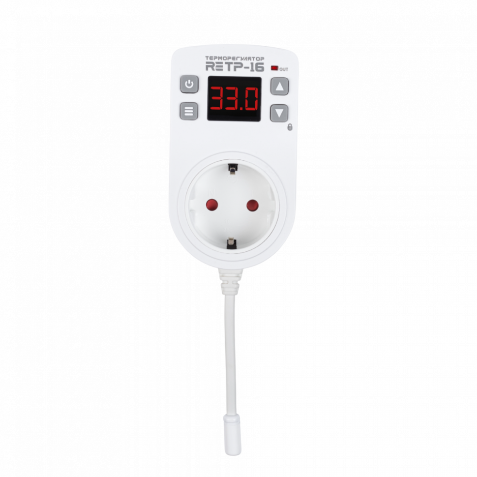 Терморегулятор розеточный RE ТР-16 2m ROSTOKELECTRO (DigiTop) RE ТР-16