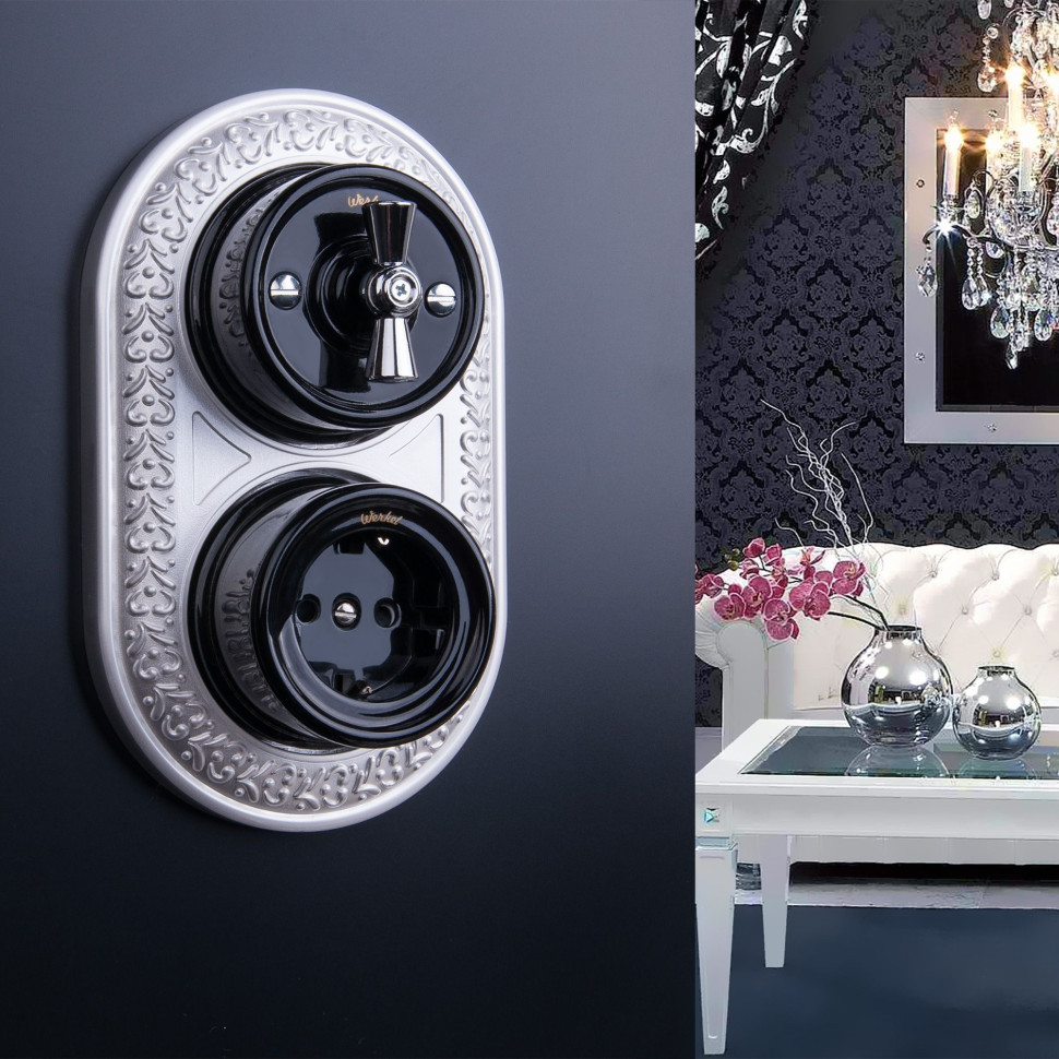 Ручка выключателя 2 шт. хром ретро W6442137 W6442137