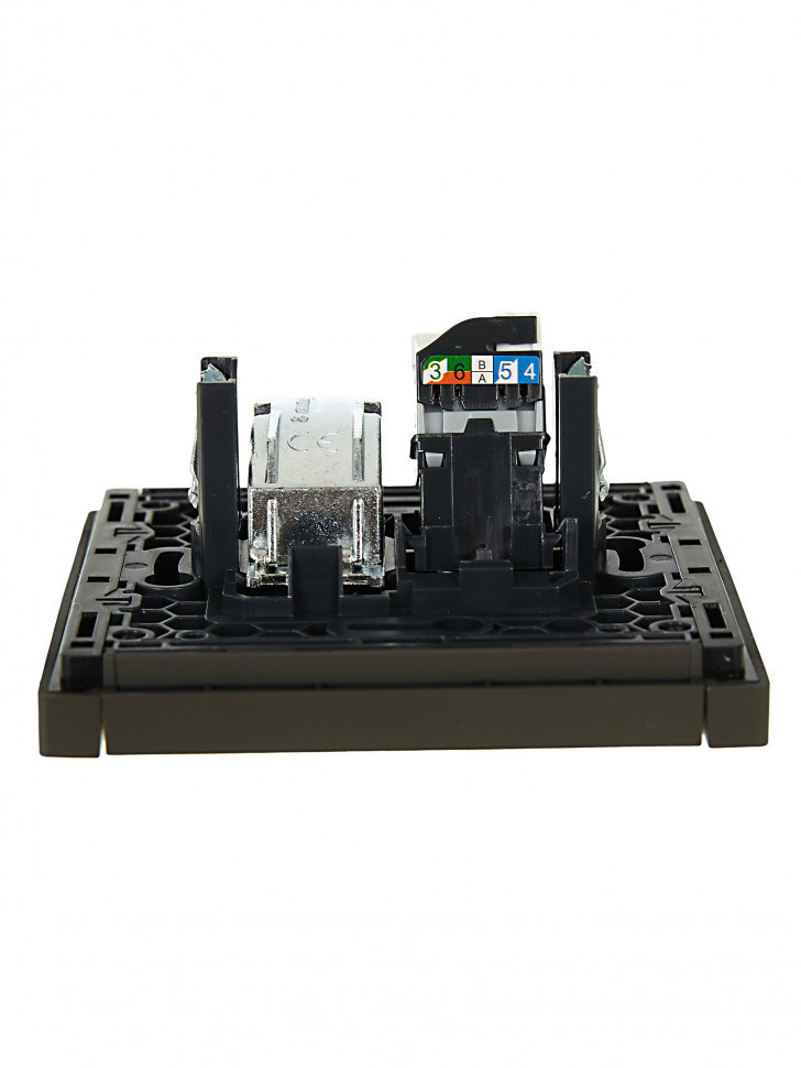 FORTE&PIANO Розетка двойная TV+RJ45 кат.5E FP336 серый IEK