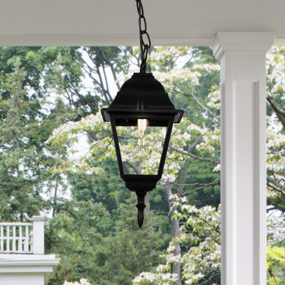 Уличный подвесной светильник Fuga H черный 35148/H