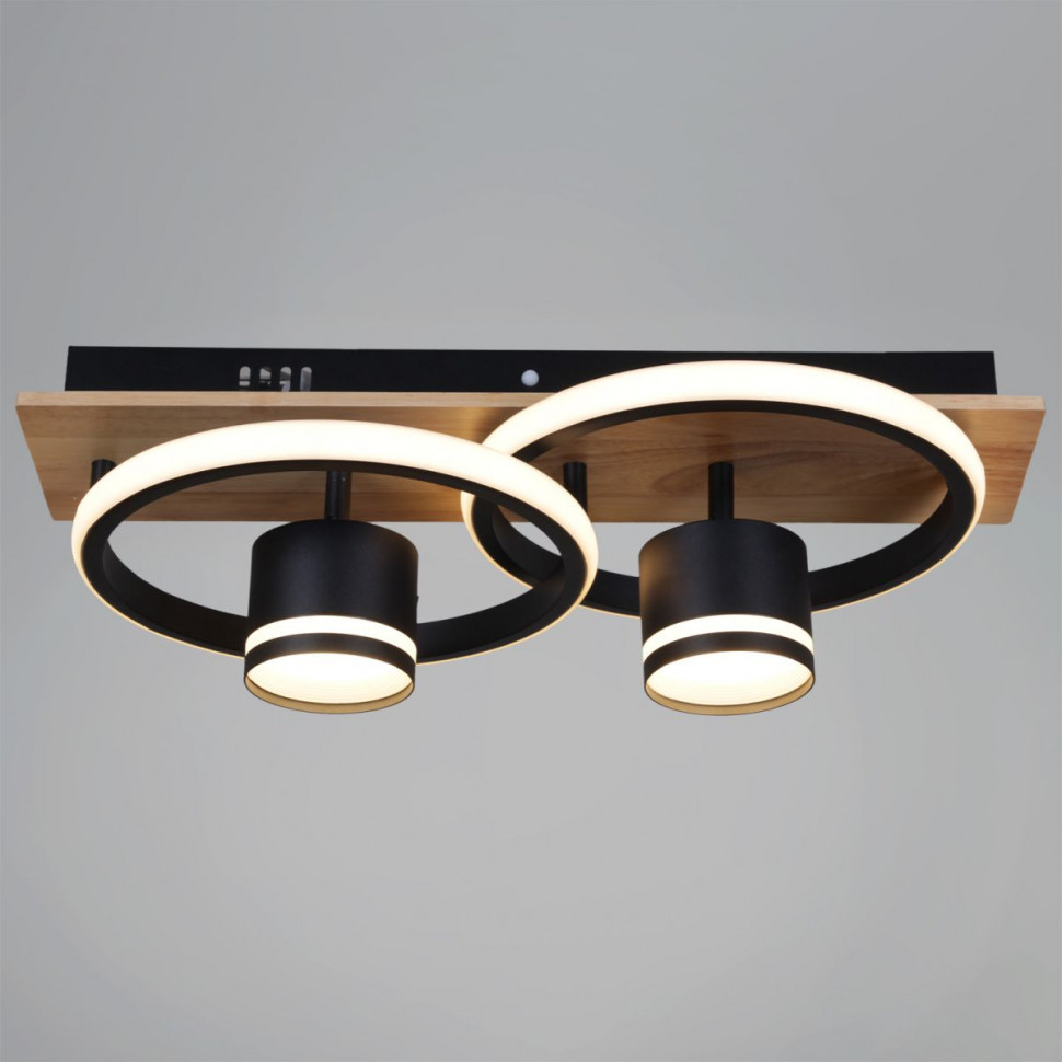 Потолочный светильник Reluce 29560-0.3-2+2 BK+WOOD