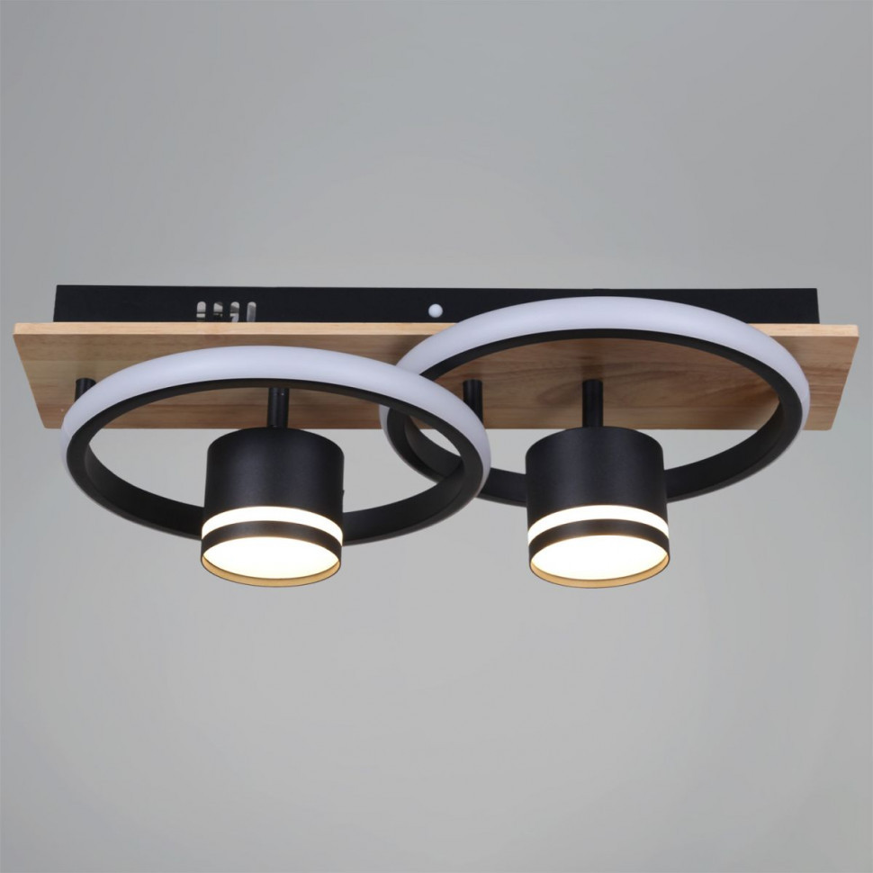 Потолочный светильник Reluce 29560-0.3-2+2 BK+WOOD