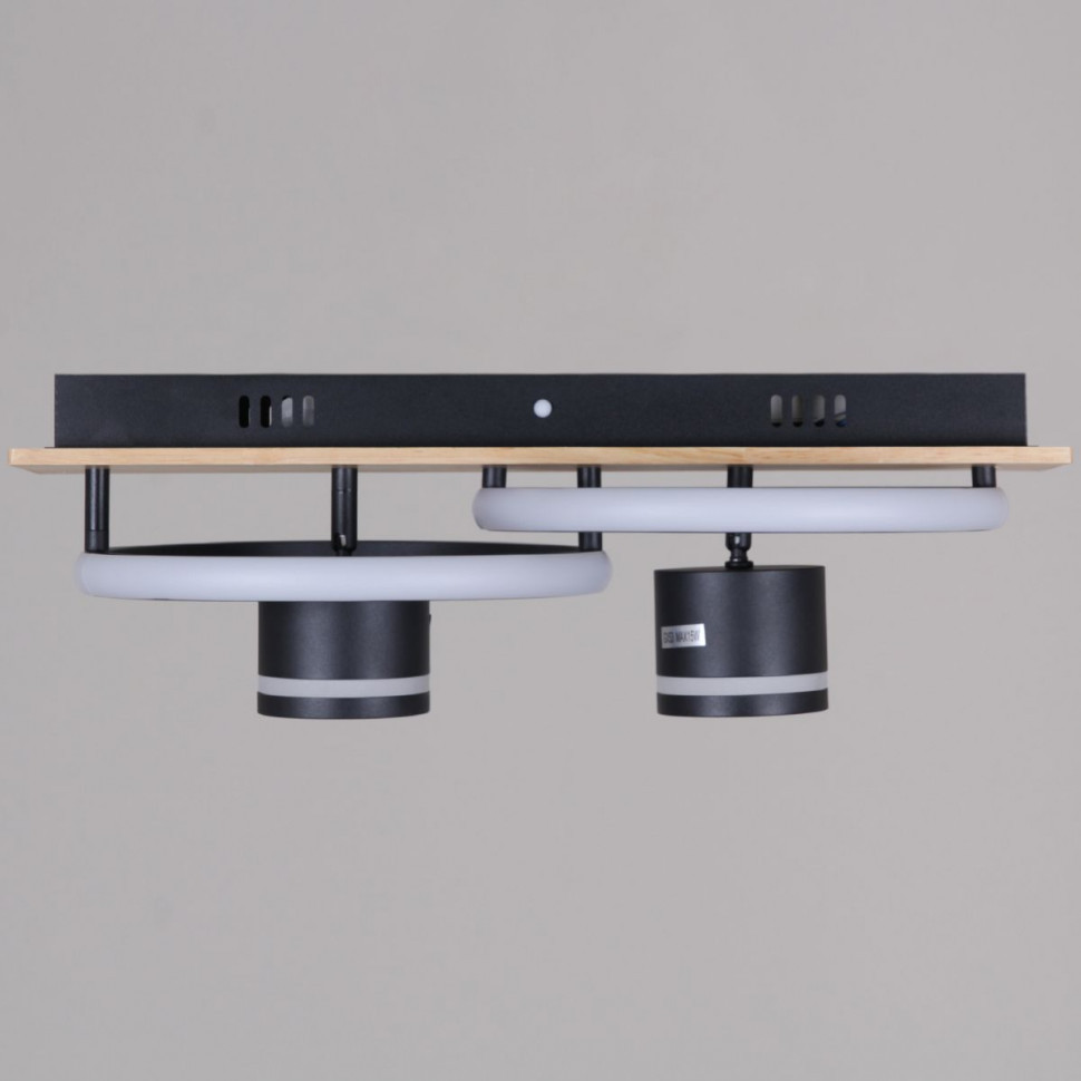 Потолочный светильник Reluce 29560-0.3-2+2 BK+WOOD