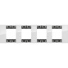 Рамка четверная (2+2+2+2 мод) без суппорта немецкий стандарт Bticino Living Now лед