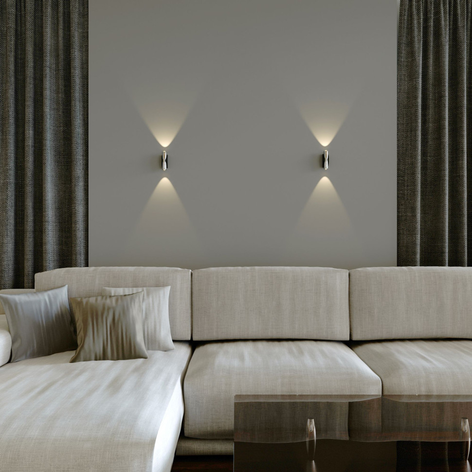 Настенный светодиодный светильник Steel LED черный/сталь 40109/LED чёрный/сталь