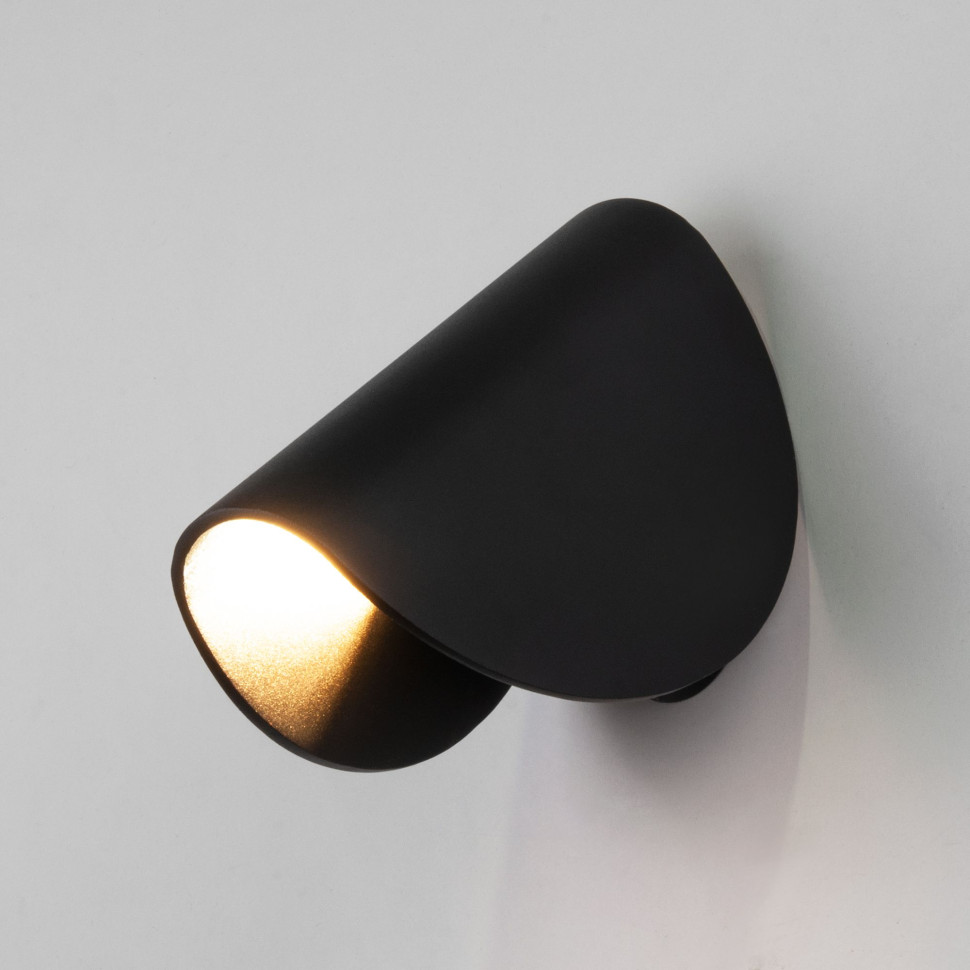 Настенный светодиодный светильник Taco чёрный IP54 1632 TECHNO LED