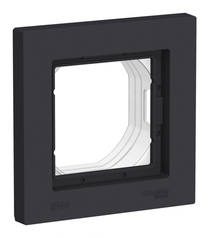 Рамка 1 пост IP44 Systeme Electric Atlas Design Aqua, карбон ATN441001