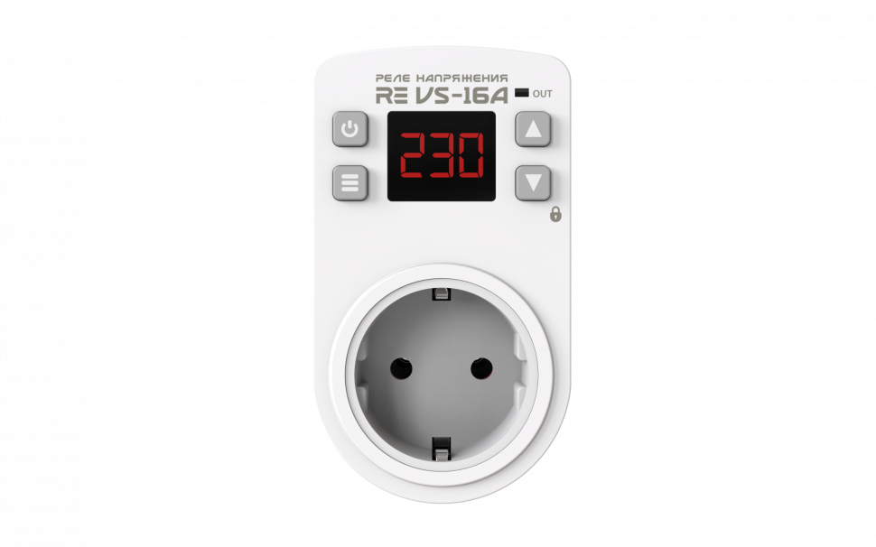 Реле напряжения розеточное 16A ROSTOKELECTRO (DigiTOP) RE VS-16A