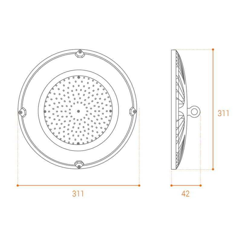 Промышленный светильник Wolta UFO-150W/01