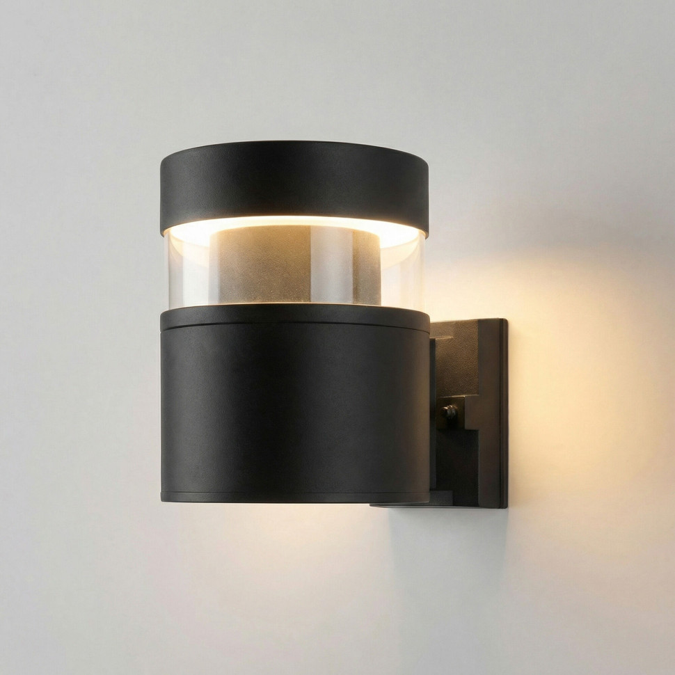 Уличный настенный светильник 1530 TECHNO LED 3000K чёрный 1530 TECHNO LED черный