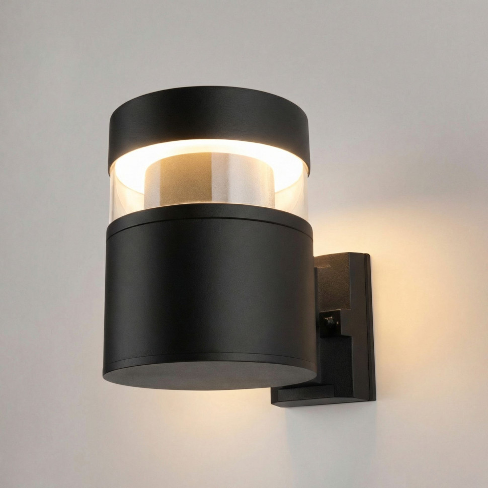 Уличный настенный светильник 1530 TECHNO LED 3000K чёрный 1530 TECHNO LED черный