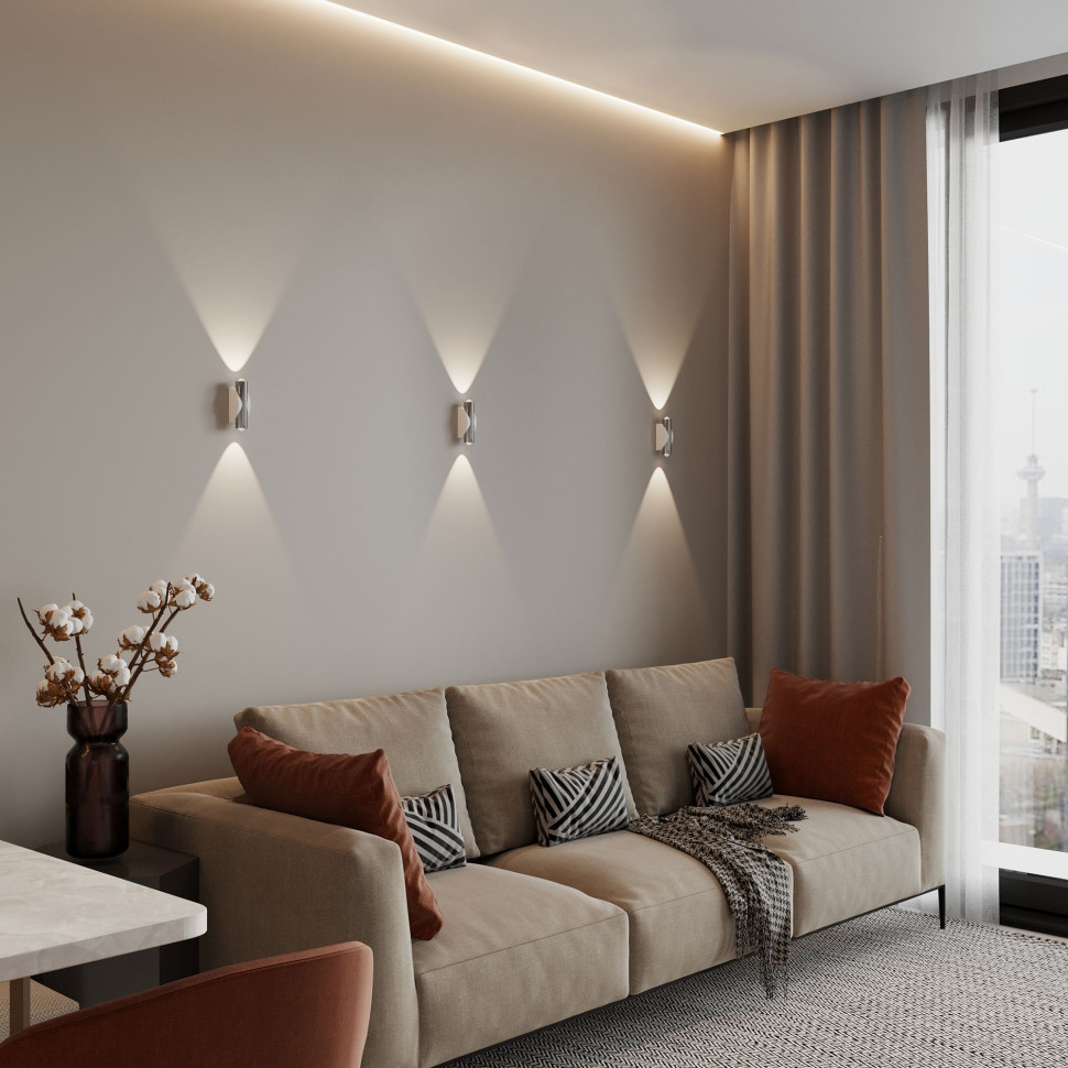 Настенный светодиодный светильник Steel LED белый/сталь 40109/LED белый/сталь