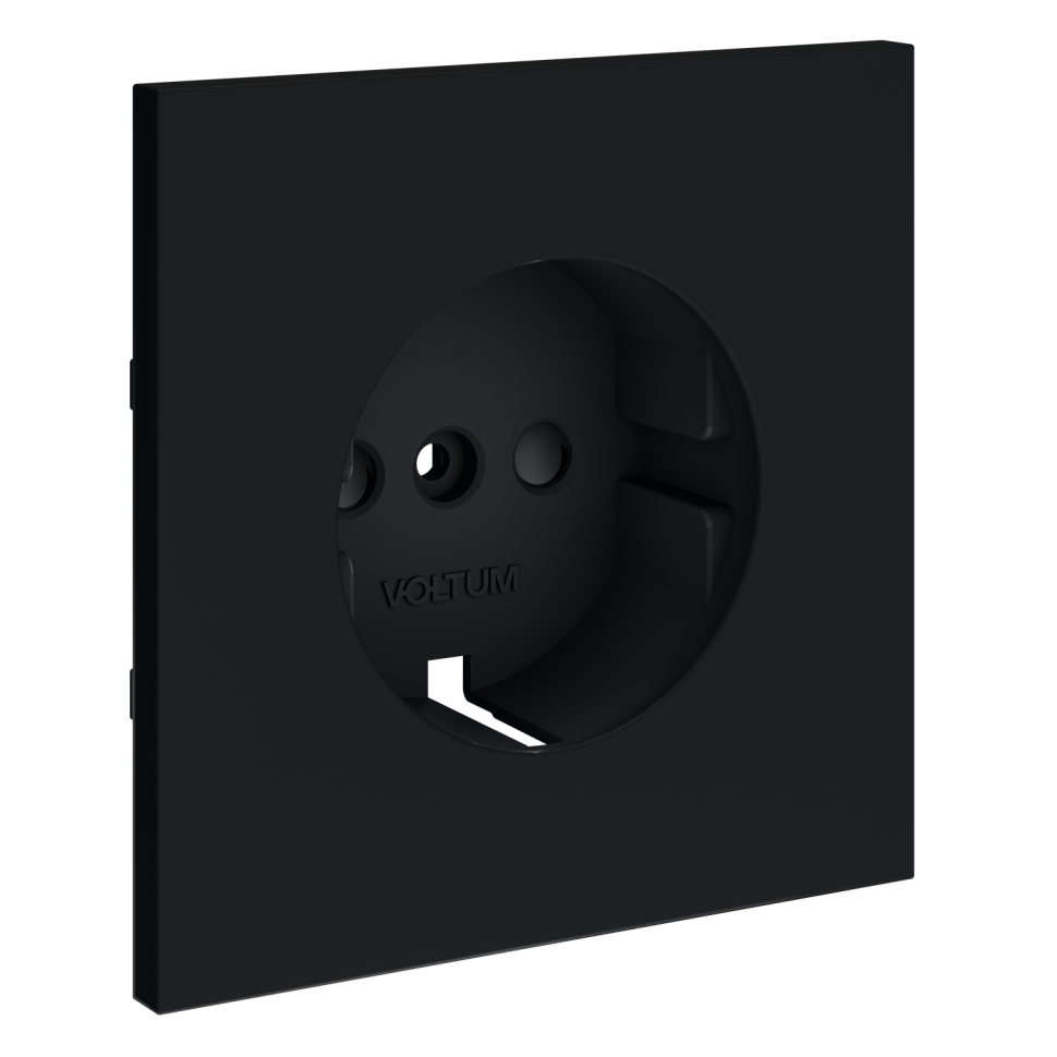 Накладка для розетки с заземлением и защитными шторками, S70 (графит)