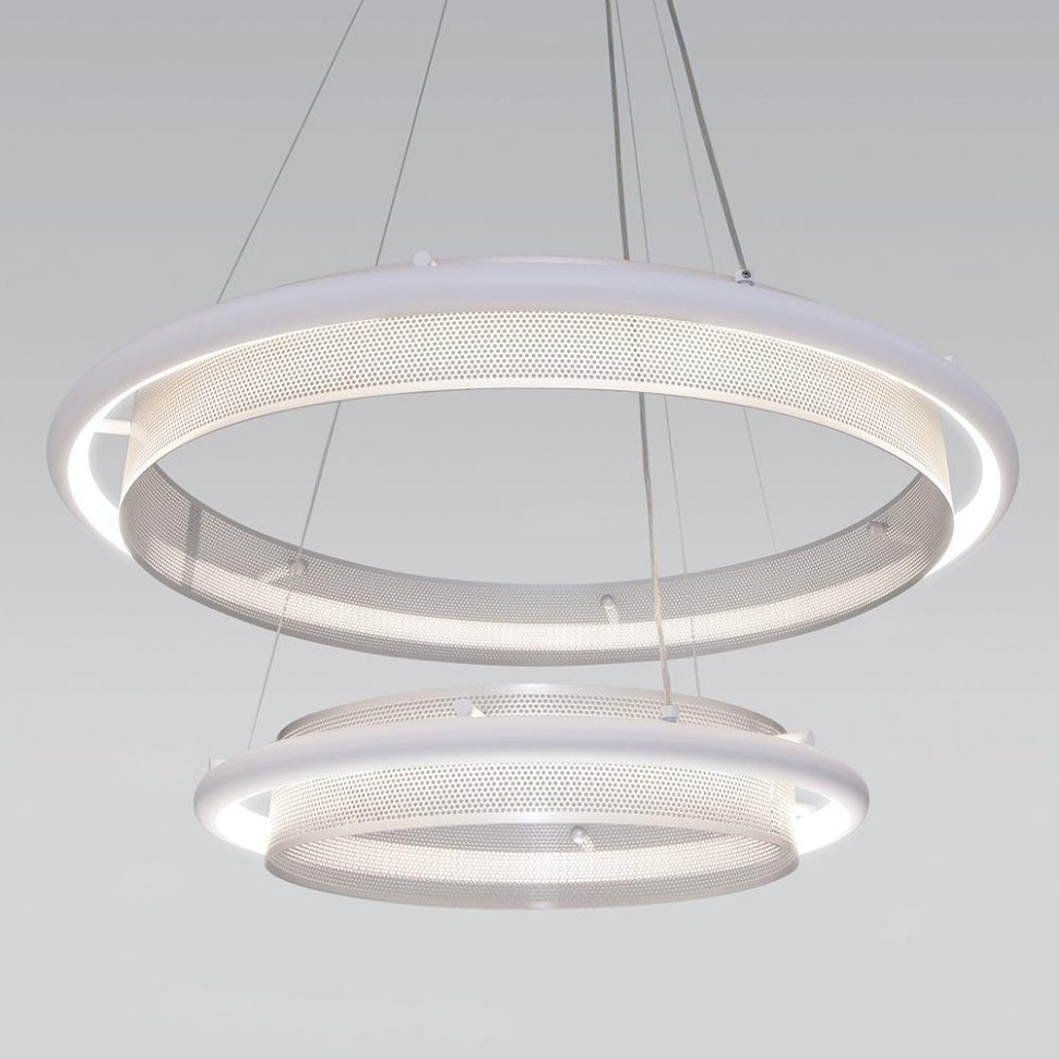 Подвесной светильник Eurosvet Imperio 90241/2 белый/ серебро Smart