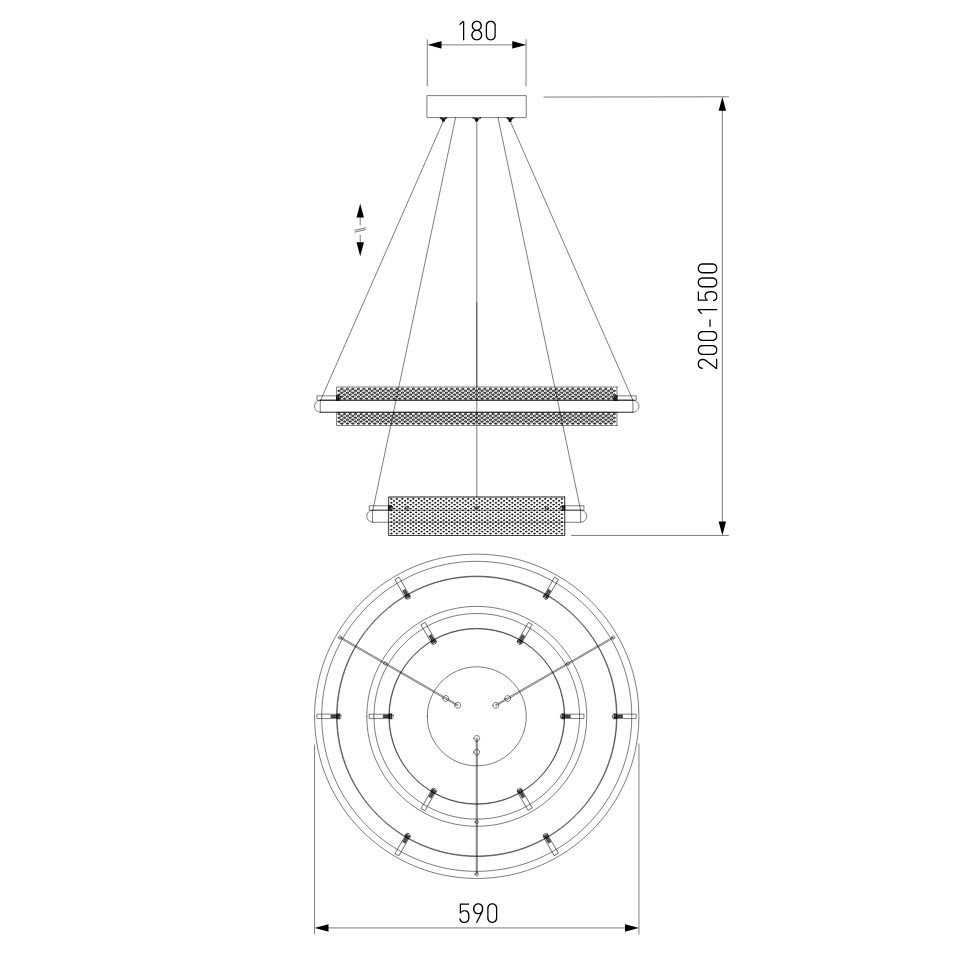 Подвесной светильник Eurosvet Imperio 90241/2 белый/ серебро Smart