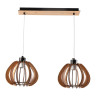 Подвесной светильник IMEX MD.9012-2-P-BK+WOOD