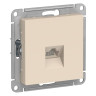 Розетка Systeme Electric Atlas Design RJ-45 кат. 5е, бежевая ATN000283
