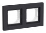 Рамка 2 поста IP44 Systeme Electric Atlas Design Aqua, карбон ATN441002