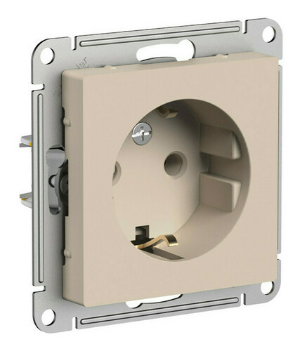 Розетка силовая Schneider Electric Atlas Design песочный ATN001243