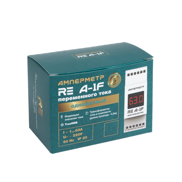 Амперметр однофазный ROSTOKELECTRO (DigiTop) RE A-1F