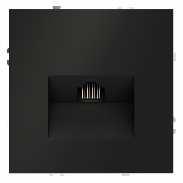 Розетка компьютерная встраиваемая VOLTUM S70 RJ45 кат.6, (черный матовый) VLS060108