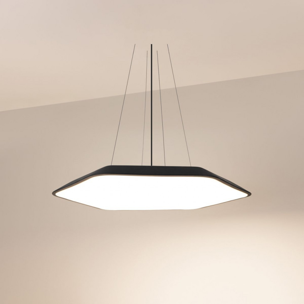 Подвесной светильник Arlight SP-TIARA-SLIM-HANG-H50-L800x720-75W Day4000 (BK, 160 deg, 230V) IP33 (Металл) 060206