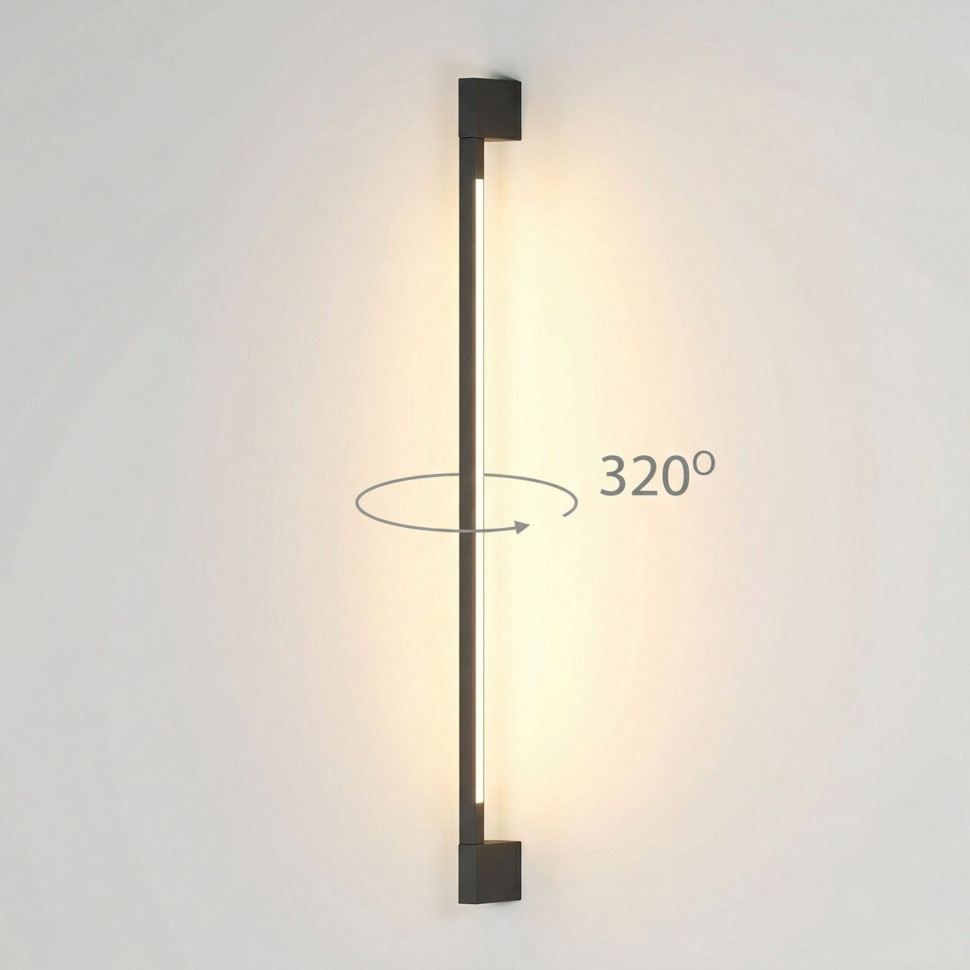 Настенный поворотный светильник Argos 3000K черный IP54 35122/D черный